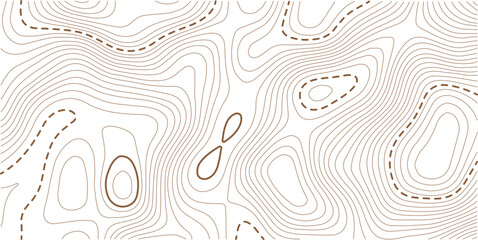 Abstract topo contour map on white background, Topographic map Topographic contour lines map seamless pattern. Geographic mountain relief diagram line wave carve pattern