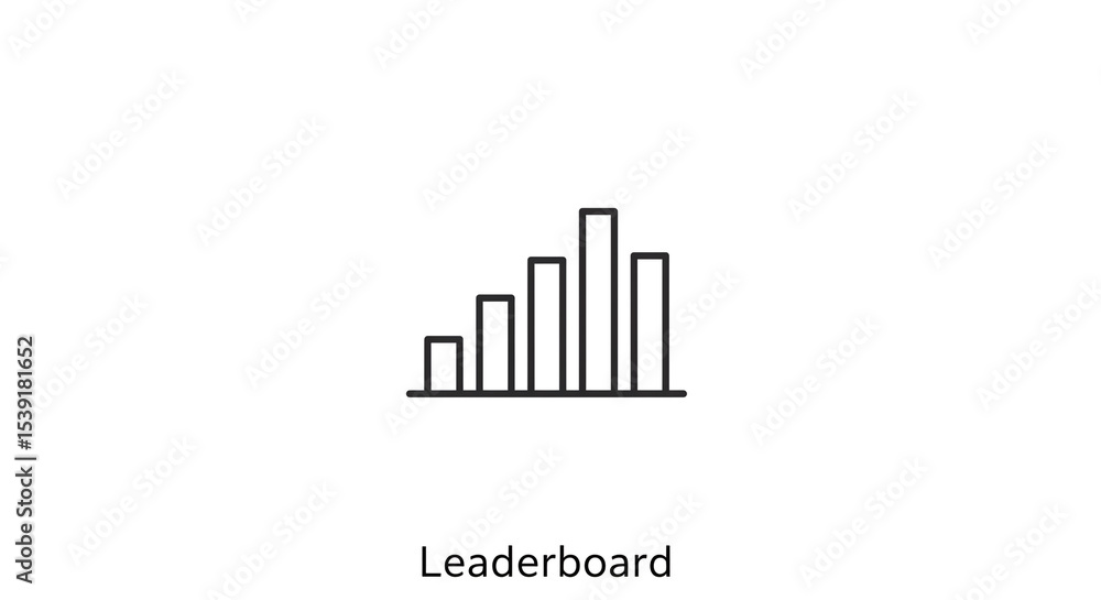 Aufkleber a simple line drawing of a bar graph showing increasing values on a white background illustration