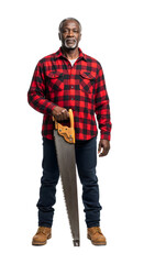 Fototapeta premium A black man lumberjack