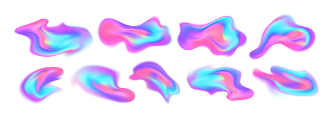 Abstract Fluid Shape Colorful Illustration For Modern Design And Background. Abstract flowing shapes with vibrant neon colors, evoking energy and creativity