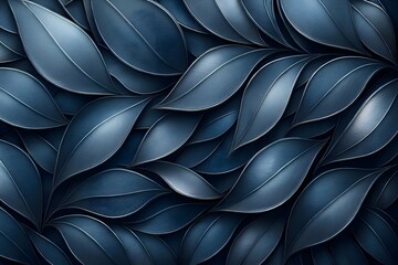 Illustration of an isolated garland of leaves with texture, in black, gold, blue and orange