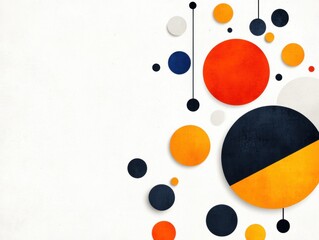 Abstract Circles on White Background