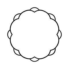 Elegant circular frame design with intertwined hearts