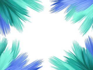 Teal and Blue Abstract Frame