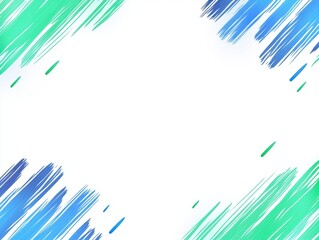 Abstract Brushstrokes Border