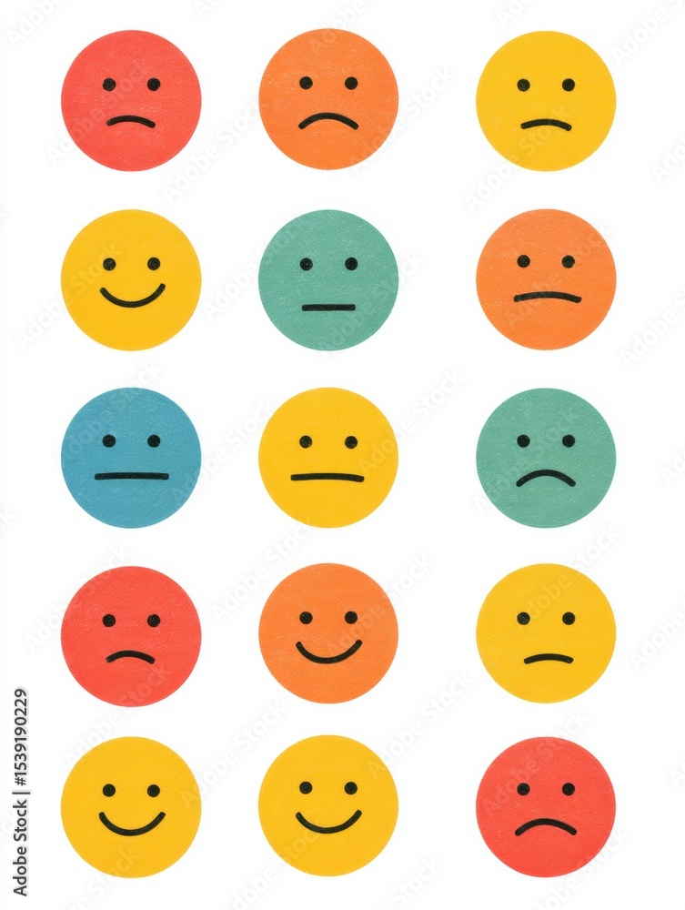 Poster Simple Emotional Check-In Chart Designed for Daily Use to Track Feelings and Moods for Better Emotional Awareness and Self-Reflection