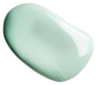 PNG Glossy green abstract shape