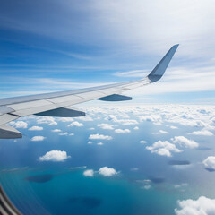 Obraz premium view from airplane window