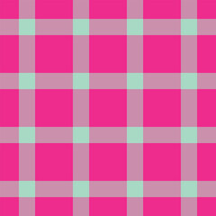 Vibrant pink and mint plaid pattern.  Perfect for textiles, websites, or branding projects. This cheerful, playful design evokes feelings of joy and energy.
