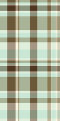 Elegant pastel plaid pattern in mint green, brown, and beige. Ideal for textile design, fashion, websites, and packaging.  Subtle texture adds sophistication.