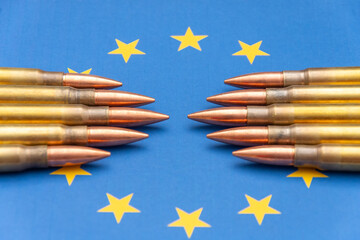 Bullets against the backdrop of the EU: the subject of sanctions, the defence industry and international politics.