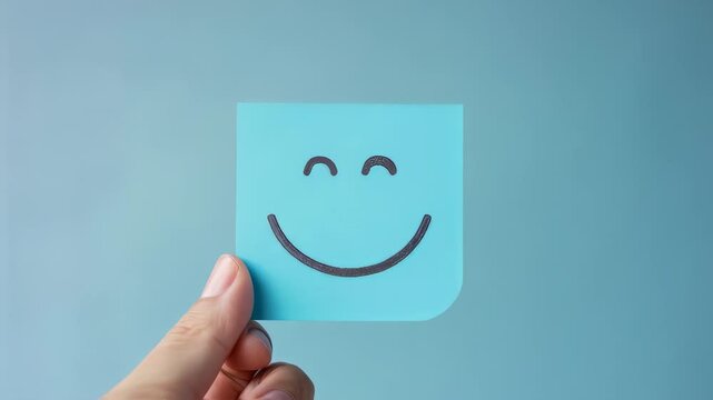 Smiling Note in Hand