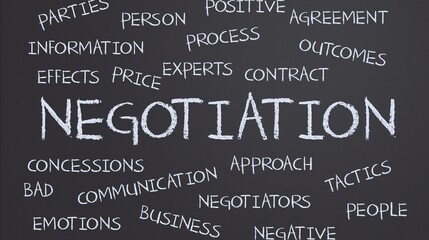 Seamless vector illustration of a business word cloud concept, perfect for marketing and management backdrops