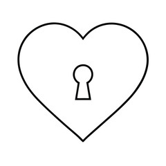 Romantic heart with keyhole elegant vector illustration for valentine s day love and romance designs