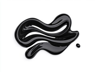 Abstract Black Liquid Blot