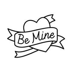 Romantic be mine banner design for valentine s day or anniversary