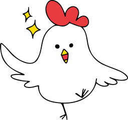 vector illustration of a chicken