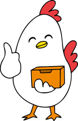 vector illustration of a chicken
