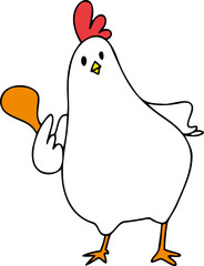 vector illustration of a chicken