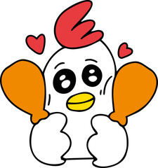 vector illustration of a chicken