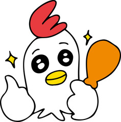 vector illustration of a chicken