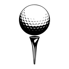 golf ball on white background
