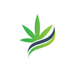 cannabis abstract logo modern style