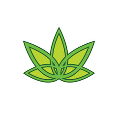 cannabis abstract logo modern style