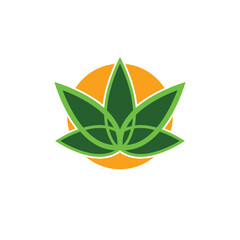 cannabis abstract logo modern style