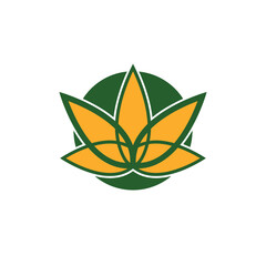 cannabis abstract logo modern style