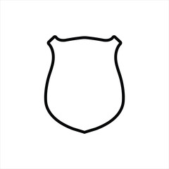 Outline of a shield icon