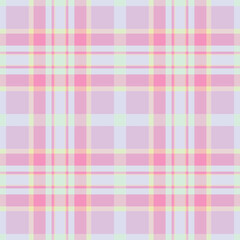 Cell check seamless plaid, line tartan pattern fabric. Duvet background vector texture textile in light and white colors.