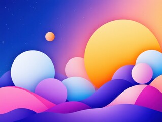 Abstract Colorful Landscape