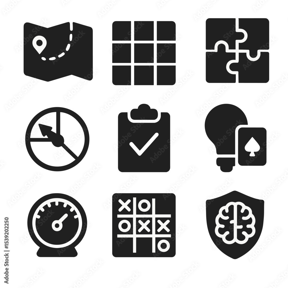 Poster set of icons for a computer program