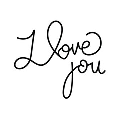 Romantic i love you note card design