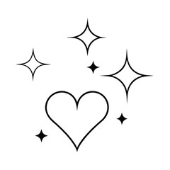 Romantic sparkle design elements glitter hearts and lights