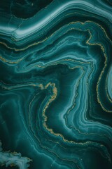 Marble Serenity: Captivating turquoise marble, adorned with delicate veins of gold, exudes a sense of serene elegance, offering a luxurious and timeless aesthetic. 