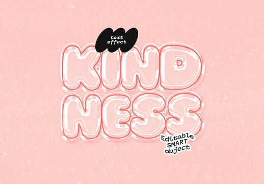 Outlined Bubble Text Effect