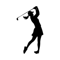 woman playing golf