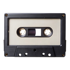 Obraz premium Retro Audio Cassette Tape Isolated on Transparent Background