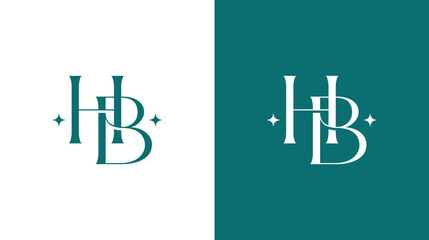 Letter HB modern logo design