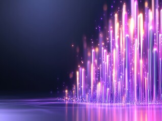 Abstract glowing vertical structures
