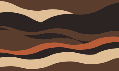 Abstract earthy wave pattern.  Warm, organic shapes in muted browns and creams create a calming, minimalist design perfect for branding, websites, or social media.