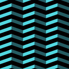 
Seamless pattern with black and blue zigzag reminiscent of geometric architectural structure. Vector illustration for decorating your abstract interior designs