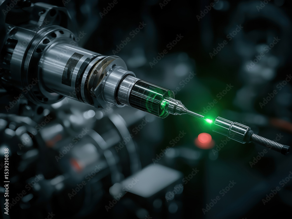Poster advanced laser technology in action during a precision engineering process