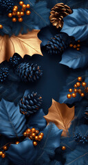 Naklejka premium Luxury Christmas Decoration Arrangement