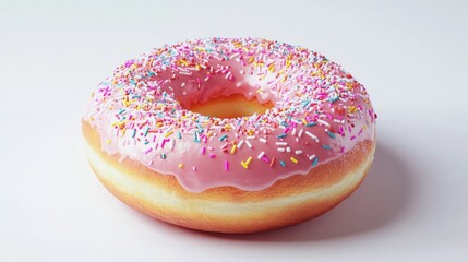 Pink glazed donut with sprinkles (2)