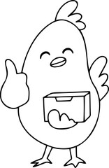 cute chicken vector illustration