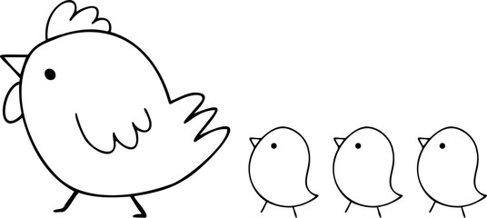 cute chicken vector illustration