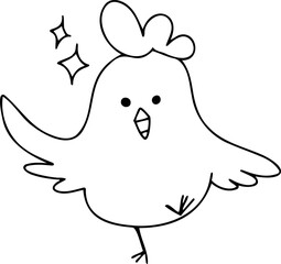 cute chicken vector illustration